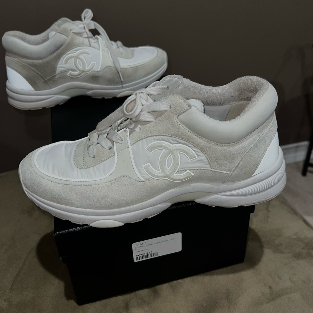 Chanel Shoes Suede Calfskin Sneakers